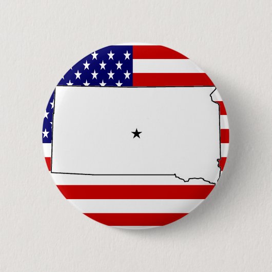 サウスダコタ 缶バッジ (正面)