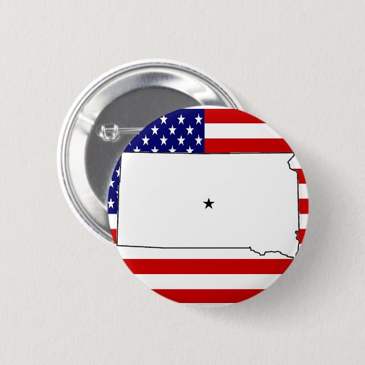 サウスダコタ 缶バッジ (正面&裏面)