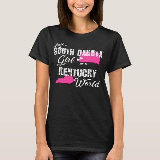 サウスダコタJust a South Dakota girl in a Kentuc Tシャツ (正面)