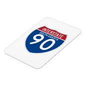 サウスダコタSD I-90州間高速道路シールド – マグネット (左側)