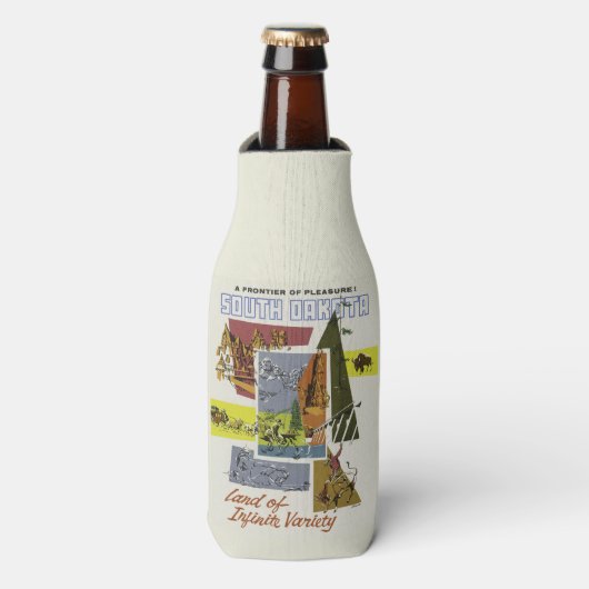 サウスダコタUSAヴィンテージトラベルクールボトル ボトルクーラー (ボトル正面)