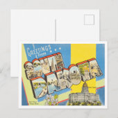 サウスダコットヴィンテージ旅行ポストカードからの挨拶 ポストカード (正面/裏面)