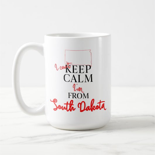 サウスダコ保タの出身なので落ち着かない コーヒーマグカップ (左)