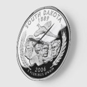 サウスダフェイクコタ州クォータークロック ラージ壁時計 (傾斜)