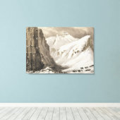 サウスデポに到着するそり道は、' キャンバスプリント (インサイチュ (ウッドフロア))