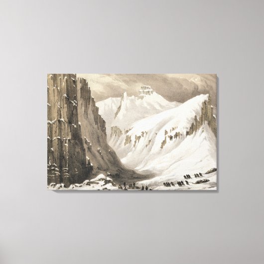 サウスデポに到着するそり道は、' キャンバスプリント (正面)