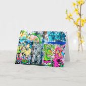 サウスバンクグラフティ – ロンドングリーティングカード カード (黄色い花)