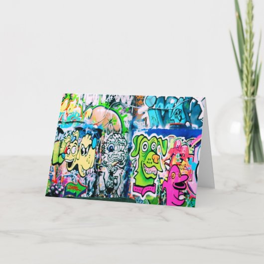 サウスバンクグラフティ – ロンドングリーティングカード カード (正面)