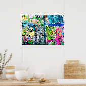 サウスバンク・グラフィティ – ロンドンポスター ポスター (キッチン)