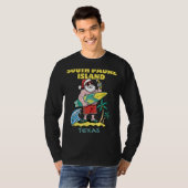 サウスパドレアイランドテキサス州サンタクリスマスサーフィン Tシャツ (正面フル)