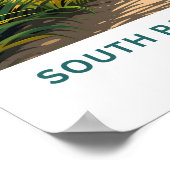 サウスパドレアイランドテキサス州トラベルプリント ポスター (角)