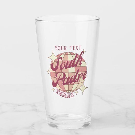 サウスパドレアイランドテキサス州バケーションビール タンブラーグラス (正面)