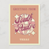 サウスパドレアイランドテキサス州レトロヴィンテージはがき ポストカード (正面)