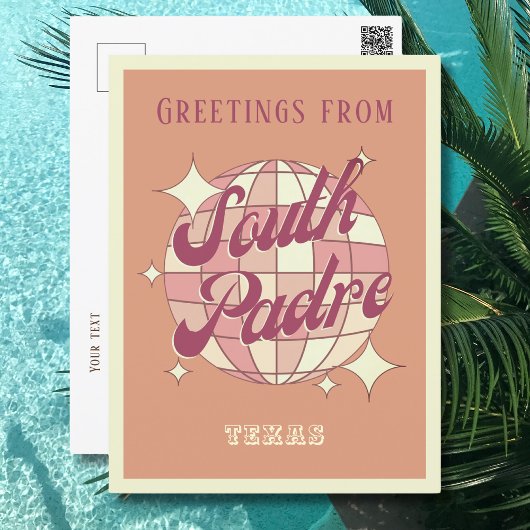 サウスパドレアイランドテキサス州レトロヴィンテージはがき ポストカード