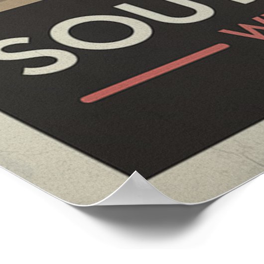 サウスパドレアイランド – レトロ沿岸ポスター ポスター (角)