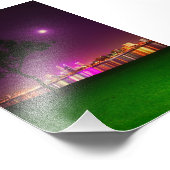 サウスパース前海岸パース市ライトスカイライン フォトプリント            (角)