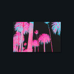 サウスビーチアールデコマイアミフロリダネオンキャンバスアート キャンバスプリント<br><div class="desc">南ビーチアールデコマイアミFlorida Neon Canvas Art of Neon Palm Trees at night wrapped canvas artwork.</div>
