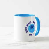 サウスビーチマイアミビーチフロリダコーヒーマグ マグカップ (正面右)