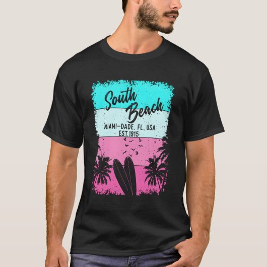 サウスビーチマイアミフロリダフロリダ Tシャツ (正面)