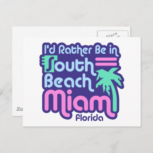 サウスビーチマイアミ ポストカード (正面/裏面)