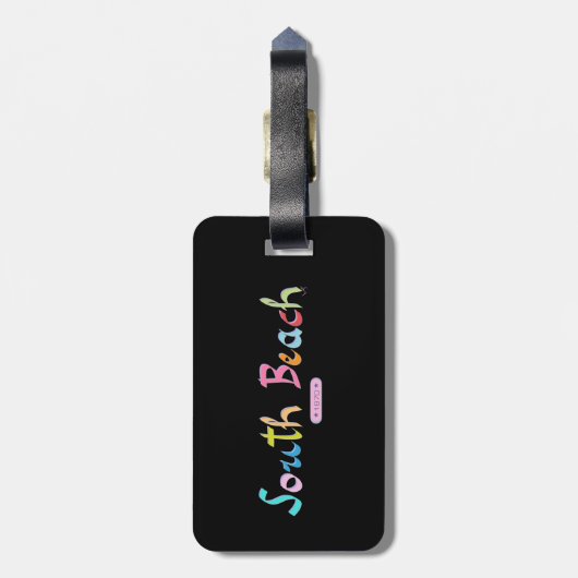 サウスビーチマイアミFL ラゲッジタグ (裏面縦)