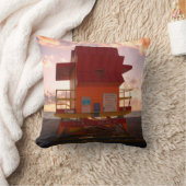 サウスビーチ、マイアミ救命救護スタンド(海救援) クッション (ブランケット)