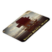 サウスビーチ、マイアミ救命救護スタンド(海救援) マグネット (左側)