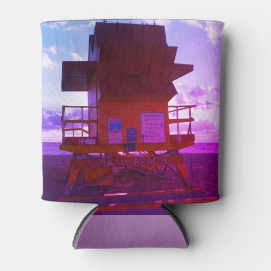 サウスビーチ、マイアミ救命救護スタンド(海救援) 缶クーラー (正面)