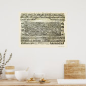 サウスブリッジ， MAパノラママップ – 1892 ポスター (キッチン)