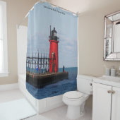 サウスヘブンサウスピアヘッドライトシャワーカーテン シャワーカーテン (インサイチュ)