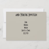 サウスヘブンミシガン 招待状 (裏面)