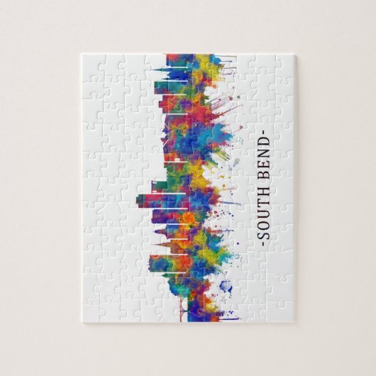 サウスベンドインディアナスカイライン ジグソーパズル (縦)