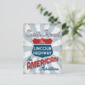 サウスベンドリンカーンハイウェイヴィンテージアメリカインディアナ ポストカード (スタンド正面)