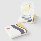 サウスベンド国旗(インディアナ) ストーンコースター (横)