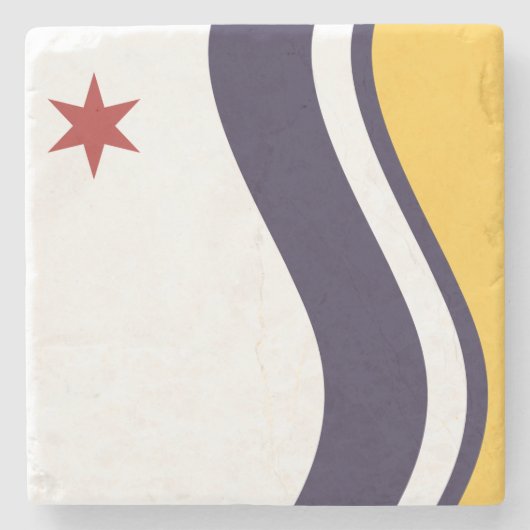 サウスベンド国旗(インディアナ) ストーンコースター (正面)