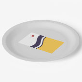 サウスベンド国旗（インディアナ） ペーパープレート (アングル)