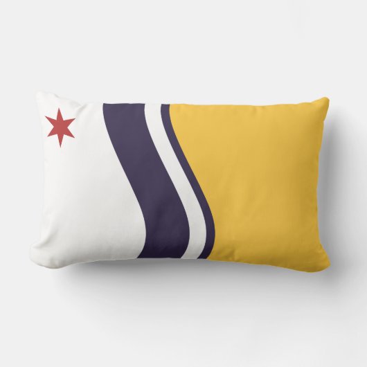 サウスベンド国旗（インディアナ） ランバークッション (正面)