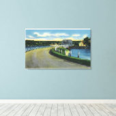 サウスポートブリッジの表示 キャンバスプリント (インサイチュ (ウッドフロア))