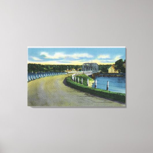 サウスポートブリッジの表示 キャンバスプリント (正面)