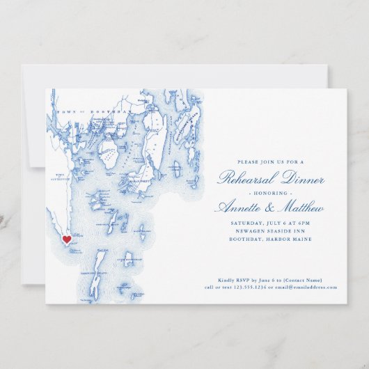 サウスポートブーズベイハーバーリハーサルディナー 招待状 (正面)