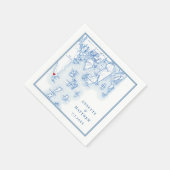 サウスポートブーズベイメインマップエレガントウェディング スタンダードカクテルナプキン (角)