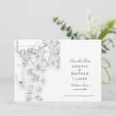 サウスポート ボスベイ ハーバー メイン エレガント マップ セーブザデート (スタンド正面)