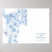 サウスポー結婚トメインモダンズゲストブックポスター ポスター (正面)