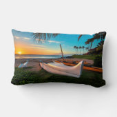 サウスマウイビーチアットサンセット |マウイ，ハワイ ランバークッション (裏面)