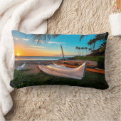 サウスマウイビーチアットサンセット |マウイ，ハワイ ランバークッション (ブランケット)