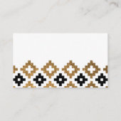 サウスモダンウエストブランケットブラック&金ゴールドグリッター 名刺 (裏面)