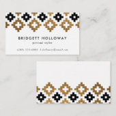 サウスモダンウエストブランケットブラック&金ゴールドグリッター 名刺 (正面/裏面)