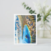 サウスレイクタホカリフォルニアトラベルウォーターの色 ポストカード (スタンド正面)