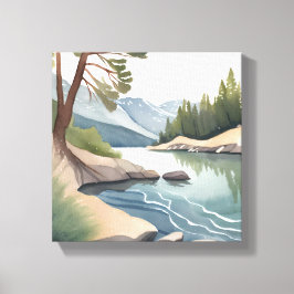 サウスレイクタホ|水彩風景画 キャンバスプリント