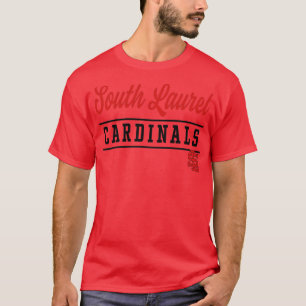 サウスローレルハイスクール深紅色プルオーバー Tシャツ